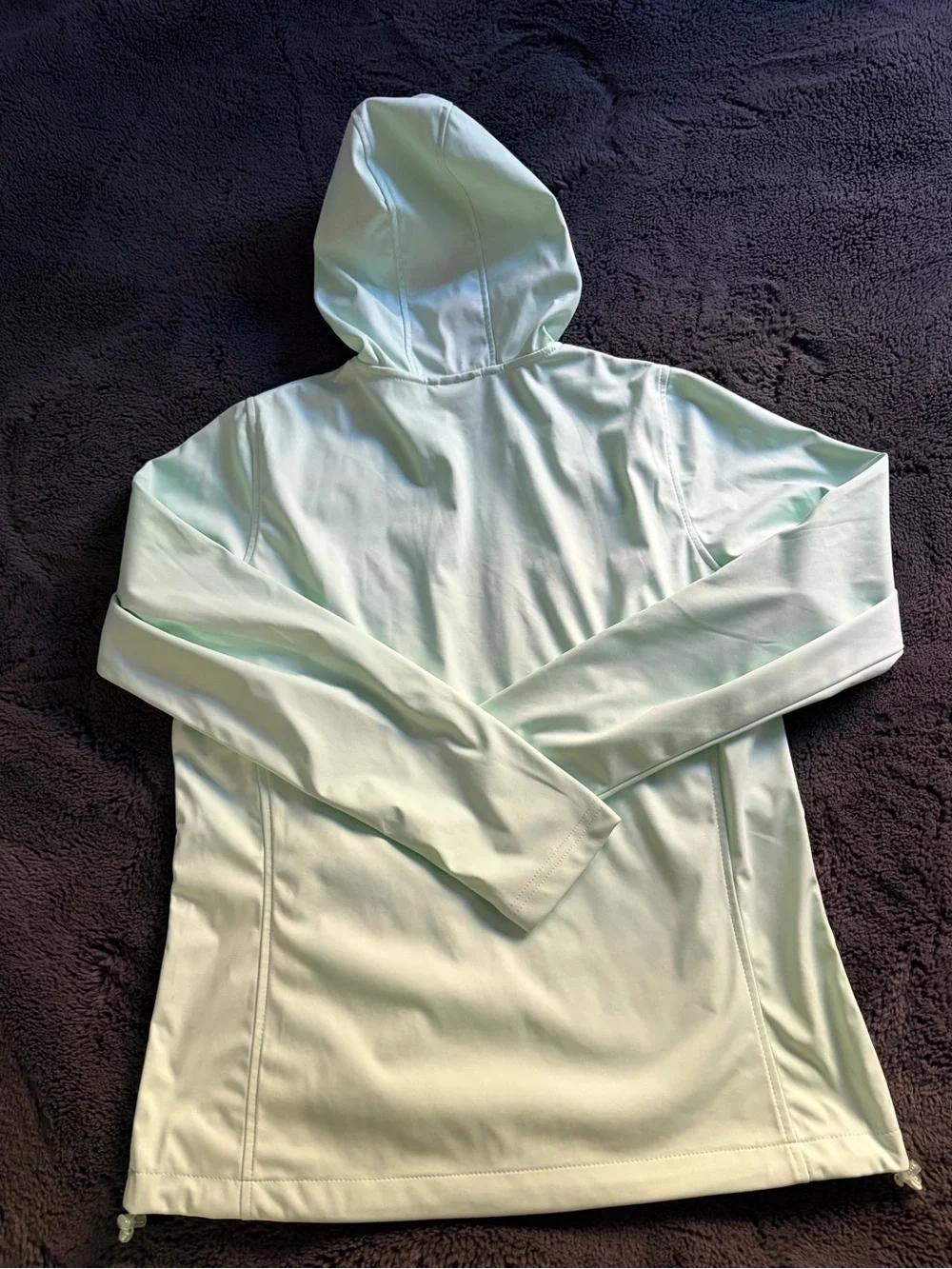 New Balance Women's Mint Green Quilted Hooded Bomber Jacket